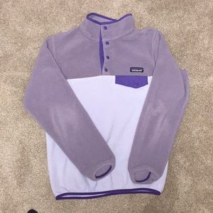 Purple Patagonia Snap Tee Synchilla